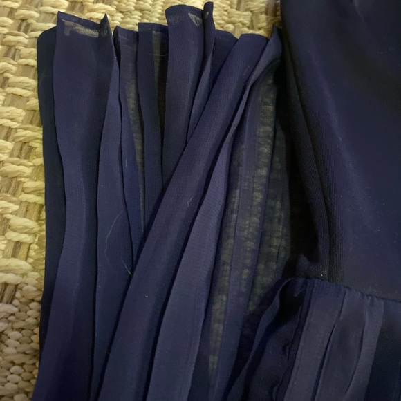 Navy formal long strapless dress - Picture 3 of 4